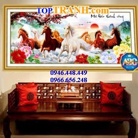 Tranh gắn đá mã đáo thành công 